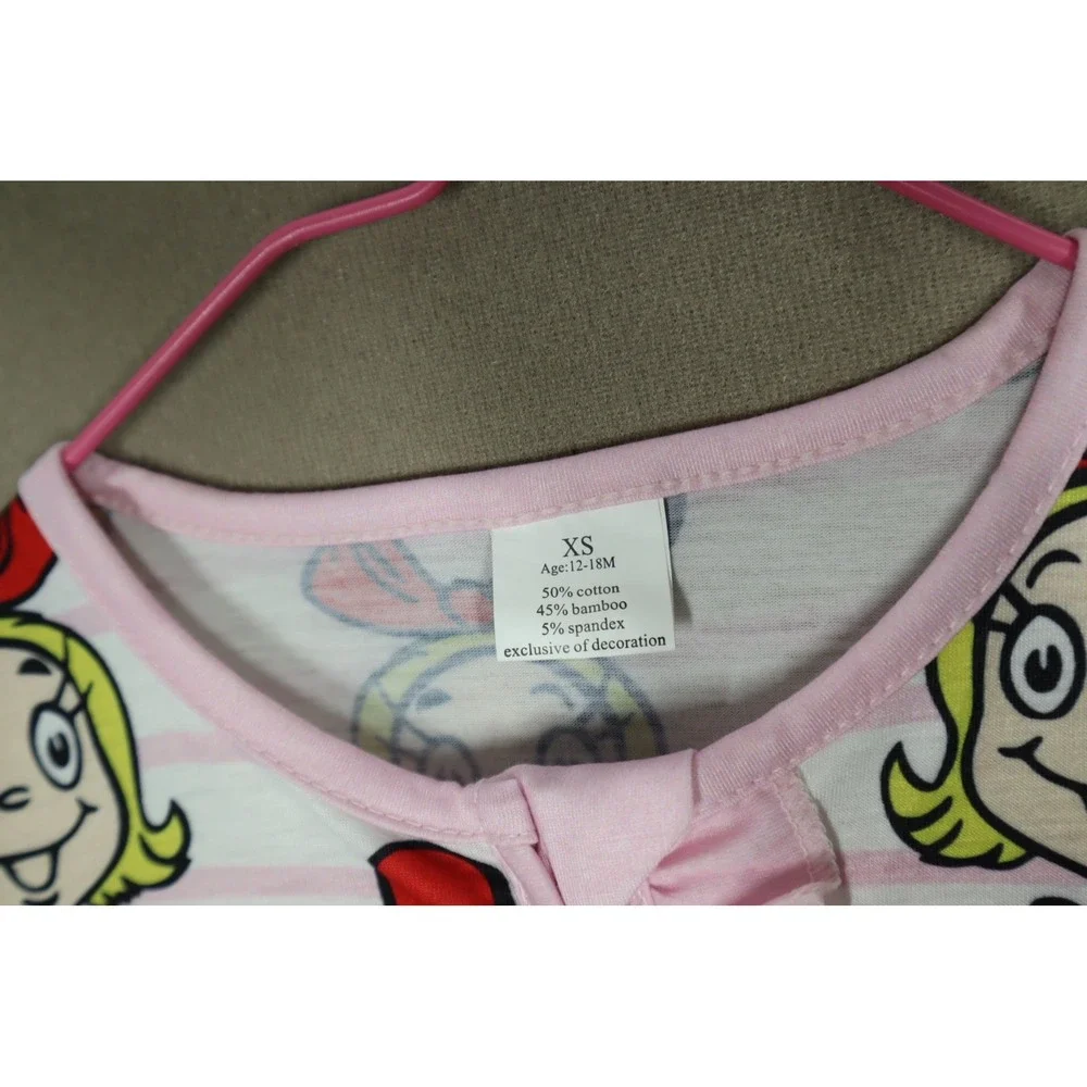 Cindy Lou Who Baby Girls Ruffle Sleeved Onesie - Size‎ 12-18M